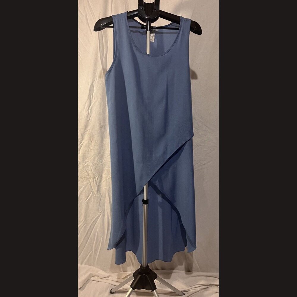 Paradise square neck‎ line sleeveless blue dress size L